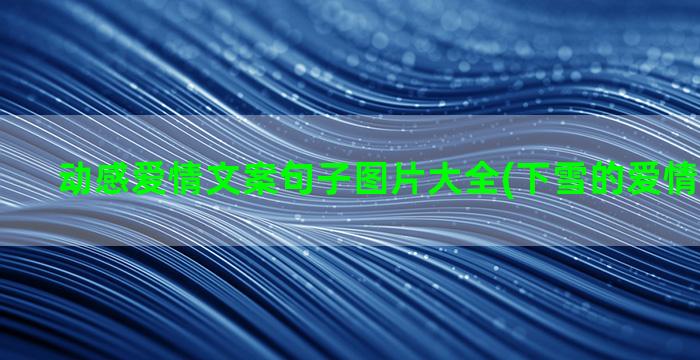 动感爱情文案句子图片大全(下雪的爱情文案句子)