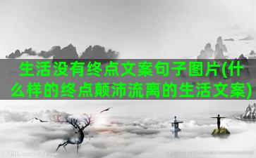 生活没有终点文案句子图片(什么样的终点颠沛流离的生活文案)