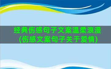 经典伤感句子文案温柔浪漫(伤感文案句子关于爱情)